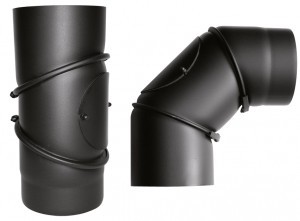 Drehbarer Rauchrohrbogen 2mm senotherm lackiert