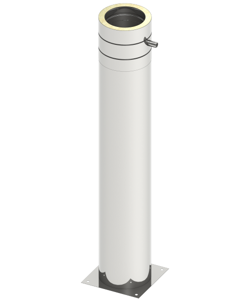 Schornstein - Teleskopstütze 60 - 1115 mm mit Kondensatablauf seitlich