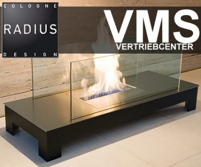 FLOOR FLAME Edelstahl mit Glas Typ 537a