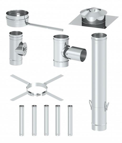 Ø 130mm Sanierungsschornstein 6,50 Meter Paket