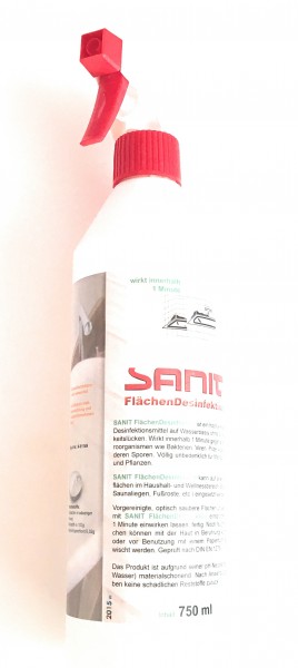 SANIT - Flächen Desinfektion - 750ml-Flasche