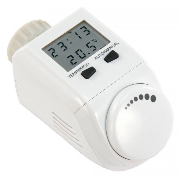 Elektronischer Heizkörper-Thermostat "RCT-1" XXL-LC Display, inkl. Adaptern