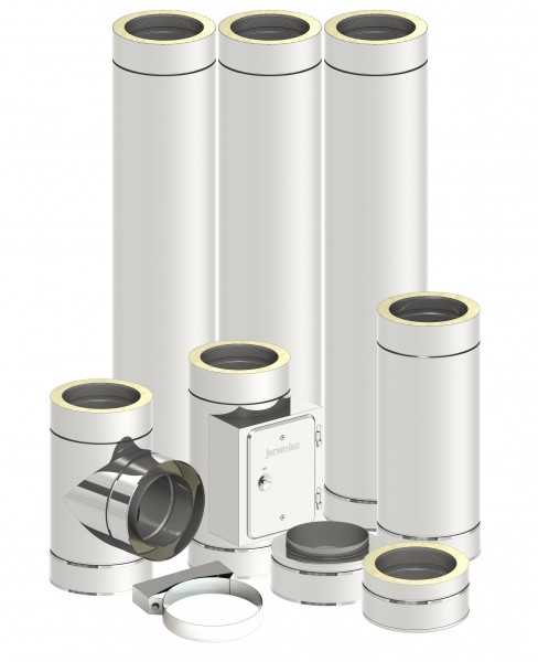 Grund-Paket doppelwandig DW 180 Wandmontage