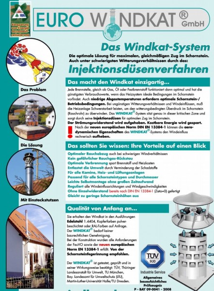 Euro Windkat Schornsteinaufsatz nach dem Injektionsdüsenverfahren