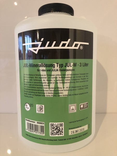 Judo JUL-W Minerallösung für Härtegrad 1+2, Flasche 6 Liter grün, 8600025