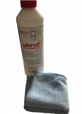 Sanit Spülkastenreiniger 500ml I löst Kalk und Schmutzablagerungen zuverlässig I inklusive Microfase