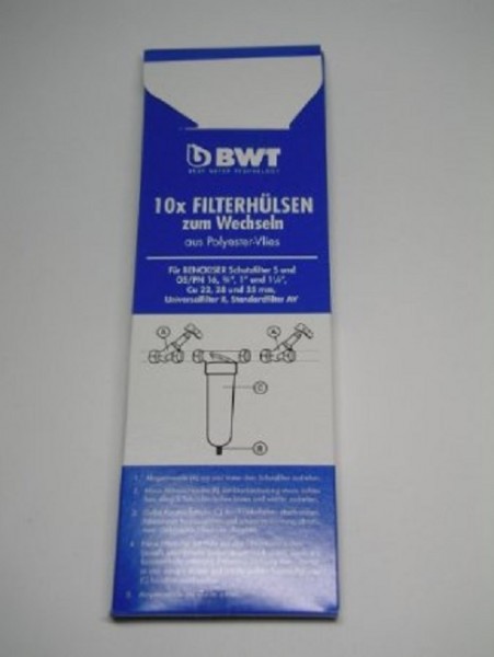 10x BWT Filterhülsen S + GS/PN 16 3/4" 1" 1 1/4" Wasser Filter 10999