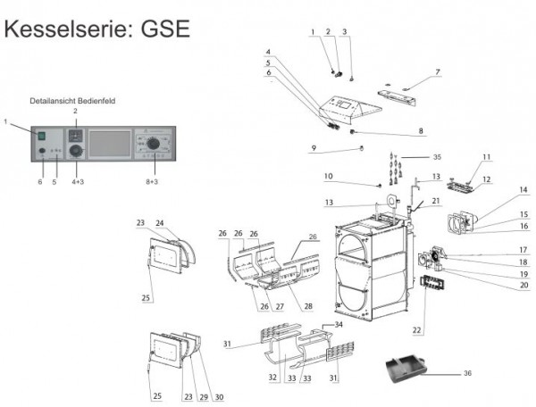 Für Atmos GSE Serie-Aschekasten (Pos. Nr. 36)